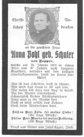 Pohl Anna geb. Schuler1846 - 1914
