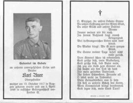 Auer Karl Obergefreiter 1917 - 1946