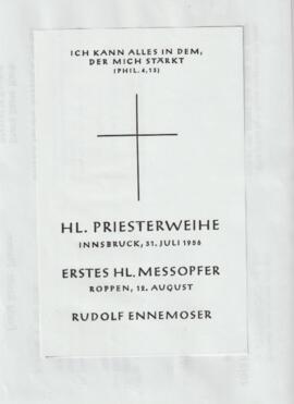 Priesterweihe Ennemoser Rudolf 1956
