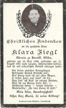 Fiegl Klara, 1921