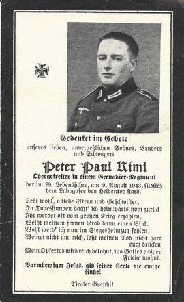 Riml Peter Paul, 1944