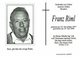 Riml Franz, 2000