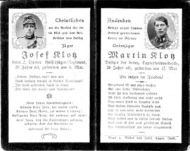 Klotz Martin, 1916