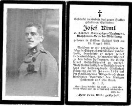 Riml Josef, 1918