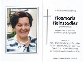 Reinstadler Rosmarie, geb. Raich, 2015