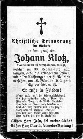 Klotz Johann, 1913