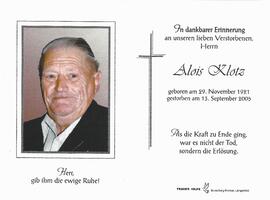 Klotz Alois, 2005