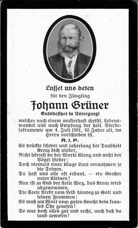 Grüner Johann, 1931