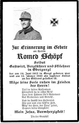 Schöpf Romed, 1943