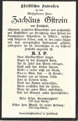 Gstrein Zachäus, 1884