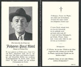 Riml Johann Paul, 1954
