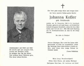 Kofler Johanna, geb. Holzknecht, 1962