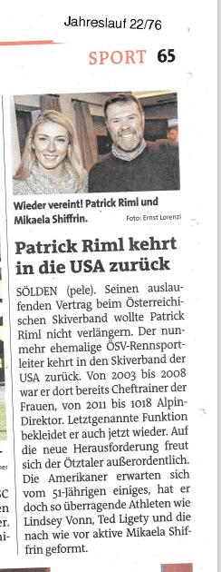 Patrick Riml kehrt in die USA zurück