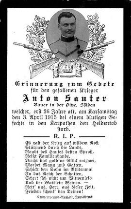 Santer Anton, 1915