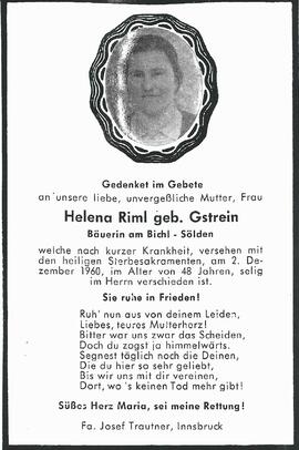 Riml Helena, geb. Gstrein, 1960