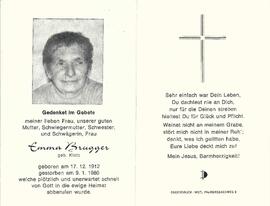 Brugger Emma, geb. Klotz, 1980