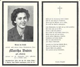 Budin Martha, geb. Modritz, 1950