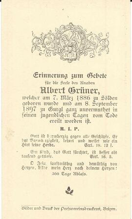 Grüner Albert, 1897