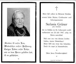 Grüner Stefania, geb. Scheiber, 1967