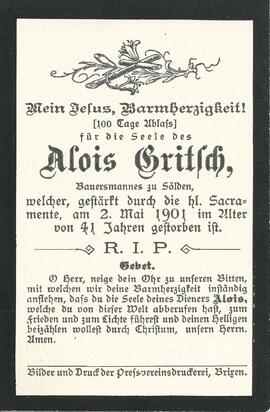 Gritsch Alois, 1901