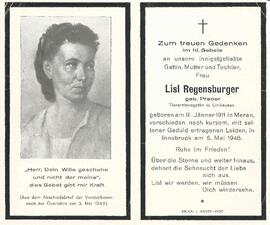 Regensburger Lisl, geb. Prader, 1948