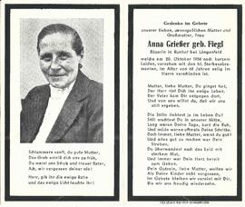 Grießer Anna, geb. Fiegl, 1958