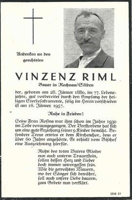 Riml Vinzenz, 1957
