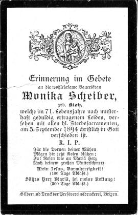 Scheiber Monika, geb. Klotz, 1894