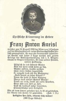 Kneisl Franz Josef Anton, 1925