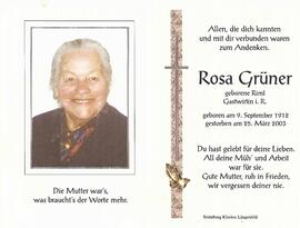 Grüner Rosa, geb. Riml, 2003
