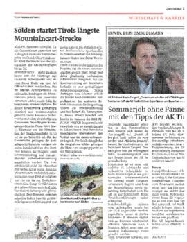 Sölden startet Tirols längste Mountaincart-Strecke