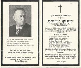 Platter Basilius, 1947