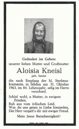 Kneisl Aloisia, geb. Santer, 1963