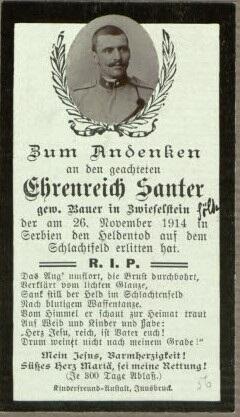 Santer Ehrenreich, 1914