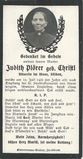 Plörer Judith, geb. Christl, 1925