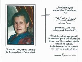 Auer Maria, geb. Gstrein, 2005
