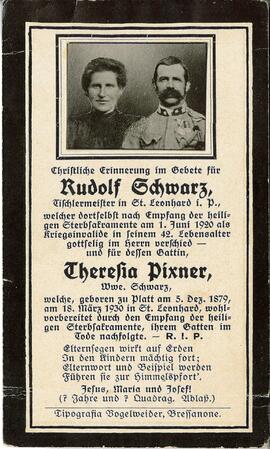 Schwarz Theresia, geb. Pixner, 1930