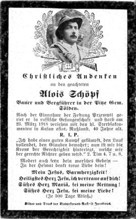Schöpf Alois, 1918