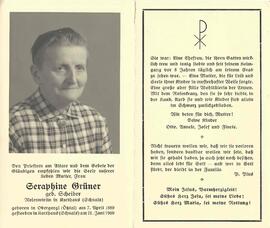 Grüner Seraphine, geb. Scheiber, 1960