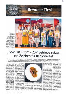Bewusst Tirol - 237 Betriebe setzen ein Zeichen für Regionalist
