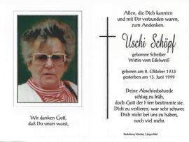 Schöpf Uschi, geb. Scheiber, 1999