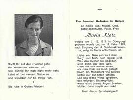 Klotz Maria, 1976