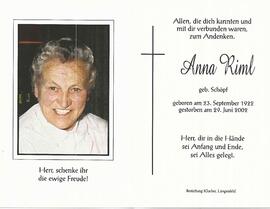 Riml Anna, geb. Schöpf, 2002