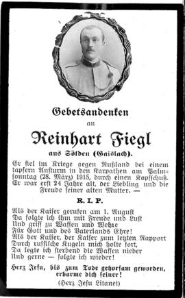 Fiegl Reinhart, 1915