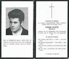 Klotz Franz, 1975