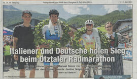 Italiener und Deutsche holen Sieg beim Ötztaler Radmarathon - Hitzeschlacht im Ötztal