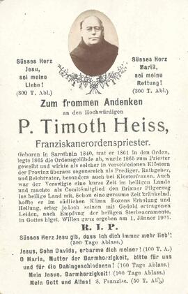 Pater Timoth Heiss, 1901