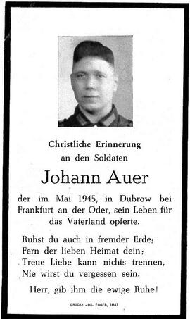 Auer Johann, 1945