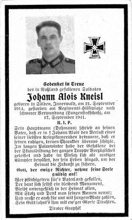 Kneisl Johann Alois, 1941