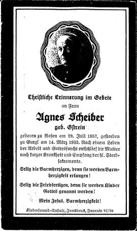 Scheiber Agnes, geb. Gstrein, 1933